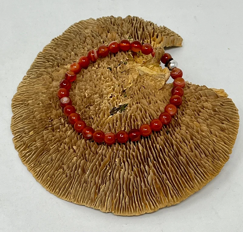 women's round necklace-Red Sardonyx Bracelet