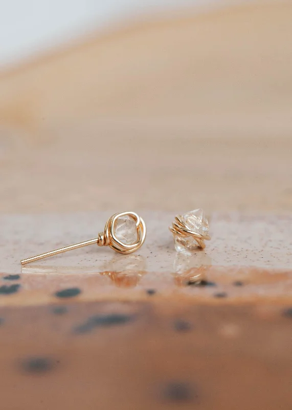 women's topaz ring-Herkimer Diamond Studs