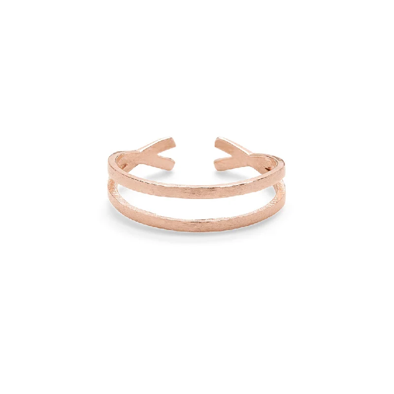 women's pinky ring-Quinn Ring Rose Gold