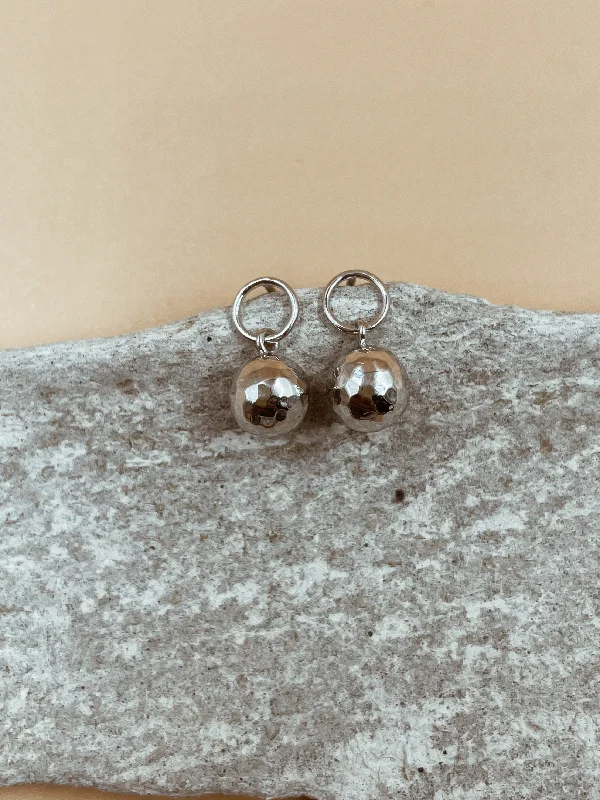 women's dainty ring-Lava Drip Stud Drops in Silver Tone