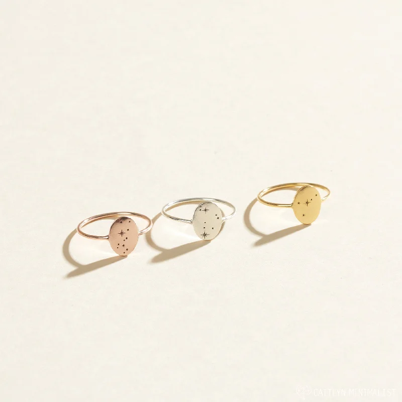 women's designer ring-Constellation Oval Ring