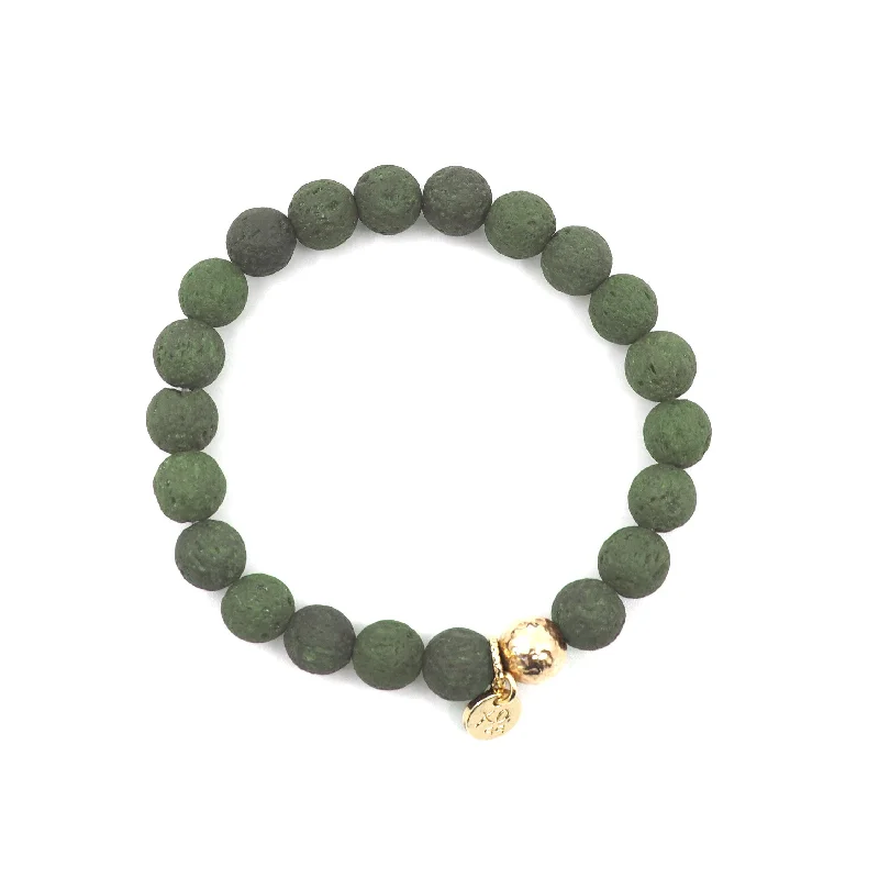 women's pendant necklace-The Luna Bracelet in Green Lava