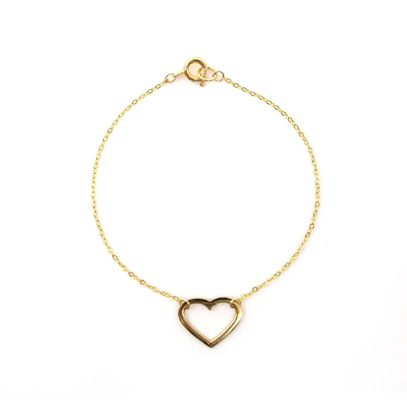 women's thick chain necklace-Follow Your Heart Silhouette Bracelet