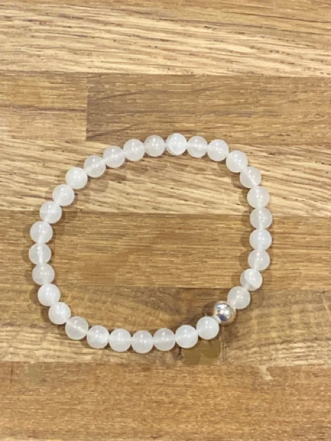 women's formal necklace-Snow Quartz Bracelet