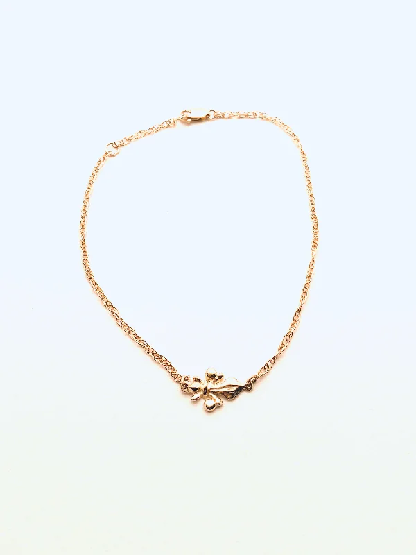 women's oval necklace-14K Gold Fleur Bracelet