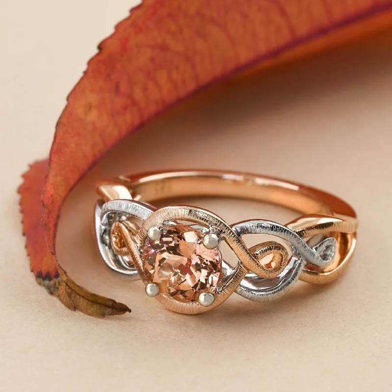 women's snake ring-Entwined Topaz Ring