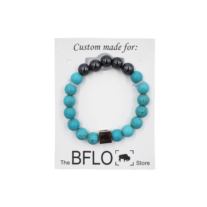 women's mother-daughter necklace-Natural Stone Bead BFLO Bracelet