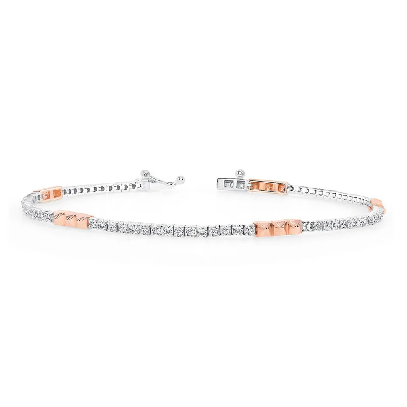 women's gemstone necklace-Uneek Tennis Collection 1-Row Link Bracelet