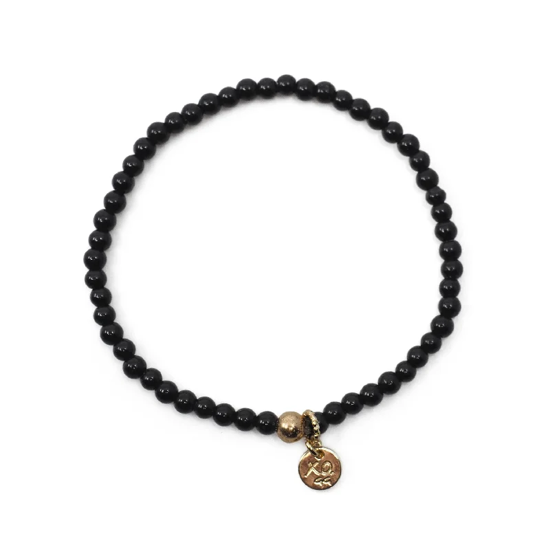 women's celestial necklace-The Mini Luna Bracelet in Black