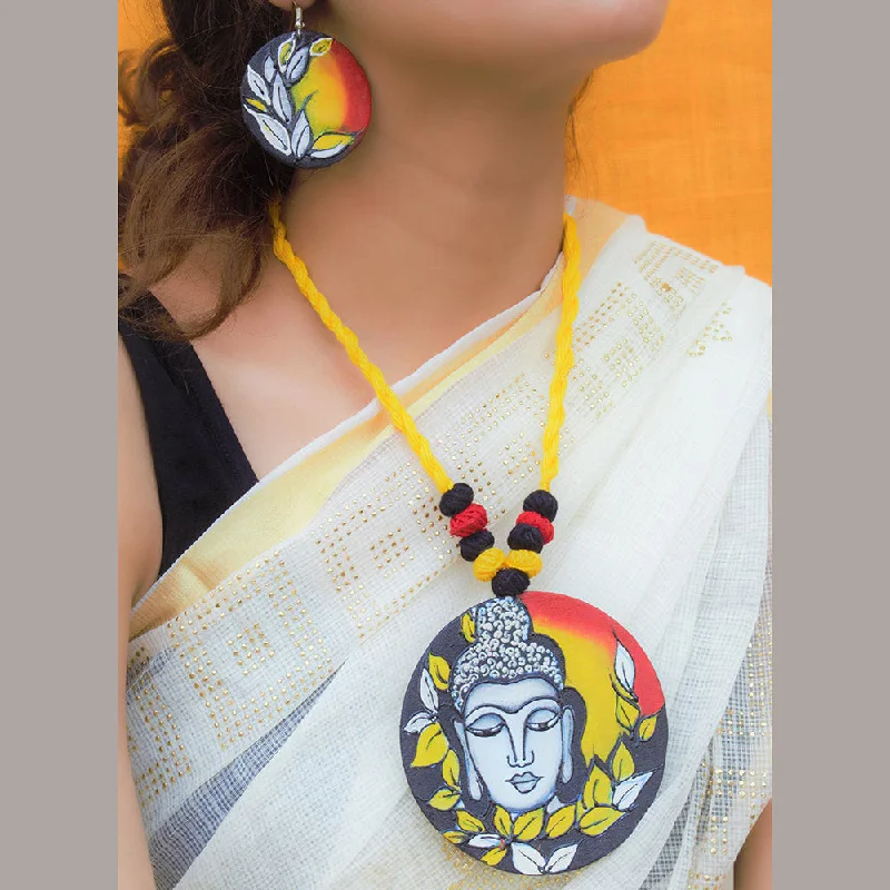 women's engagement necklace-Pakhi Creation Handmade Long Necklace Set