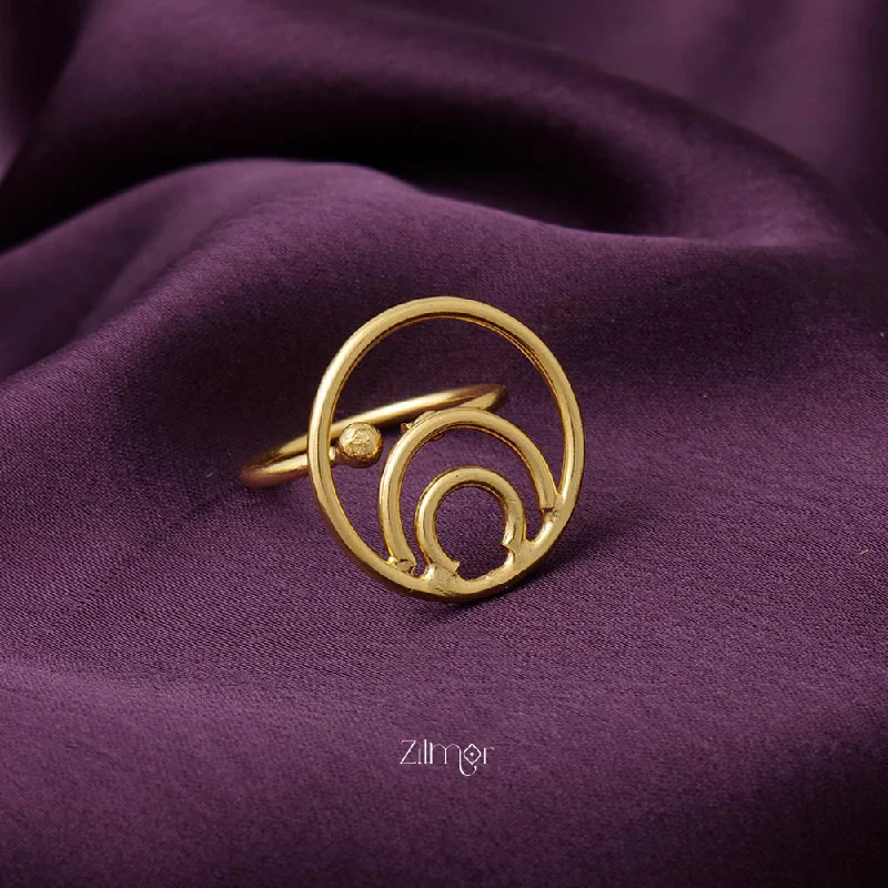 women's fashion ring-AS101150 - Solid Gold Hoop Spinner Ring