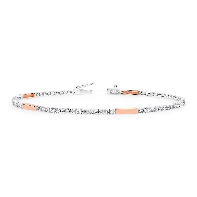 women's birthstone necklace-Uneek Tennis Collection 1-Row Link Bracelet