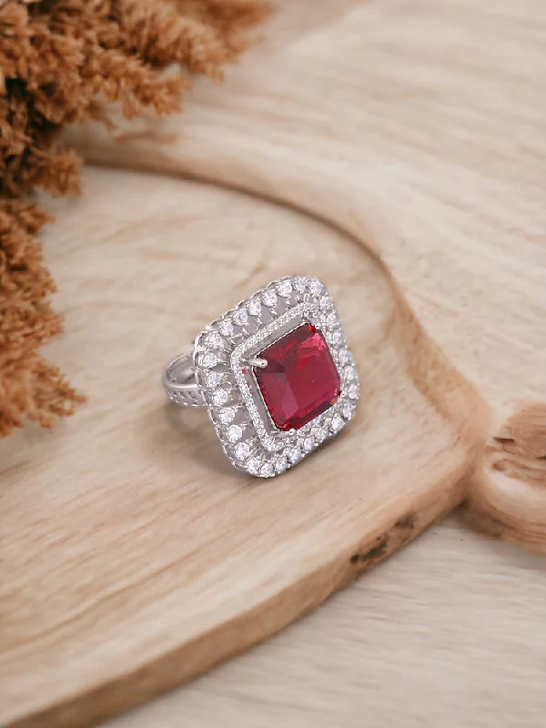 women's marquise ring-Ruby Afroditi Zirconia Ring - EOSS