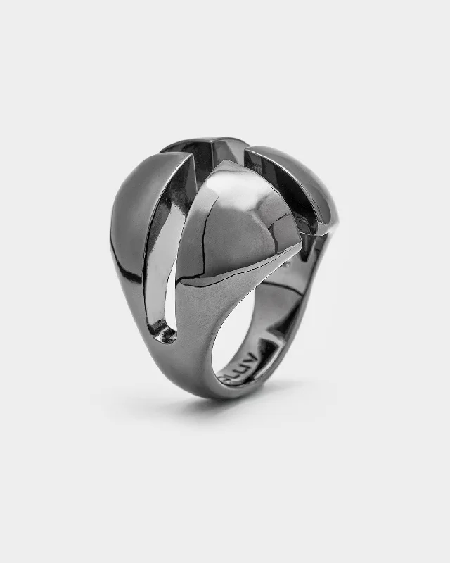 women's minimalist ring-Cross Cutout Ring