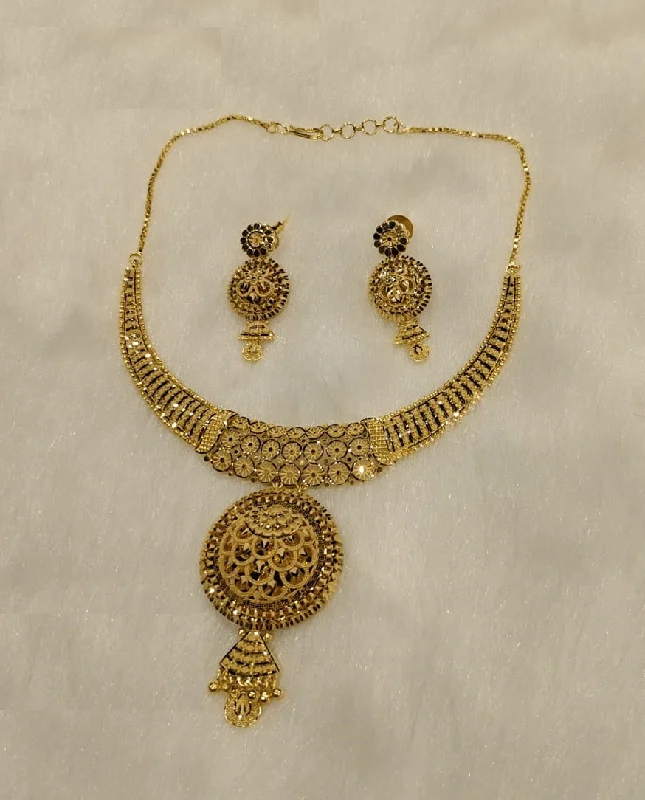 women's antique necklace-Sunrise Gold  Forming Necklace Set