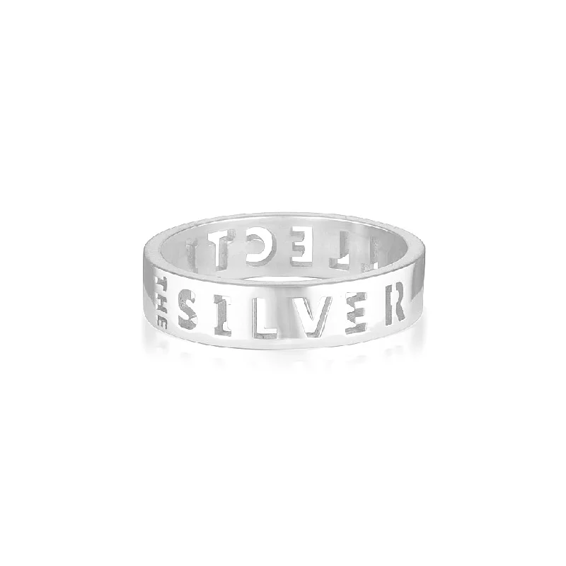 women's tension setting ring-Signature Ring