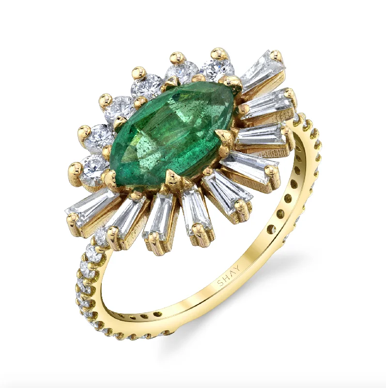 Yellow Gold/Emerald