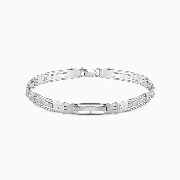 women's affordable necklace-Silver Swagger Bracelet For Him