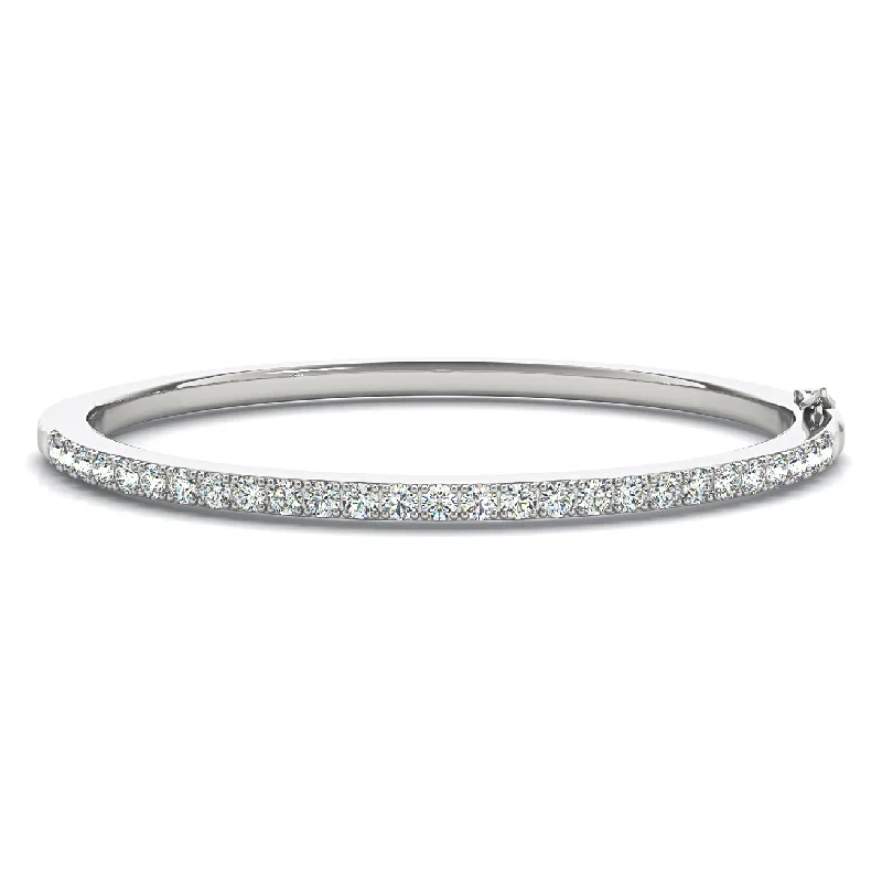 women's celestial necklace-2.0 ctw Round Diamond Classic Bangle Bracelet Pave Set