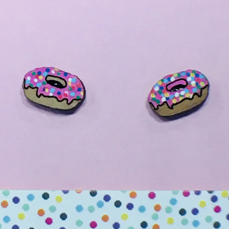 women's wave ring-Studs: Donut