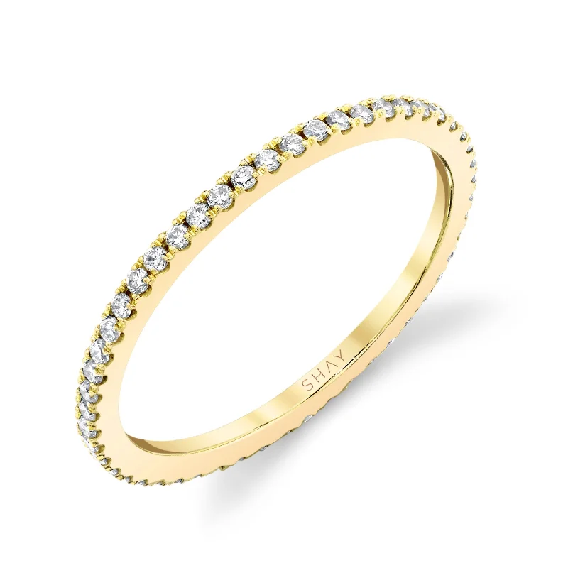 women's ring-READY TO SHIP DIAMOND EVERYDAY PAVE ETERNITY BAND