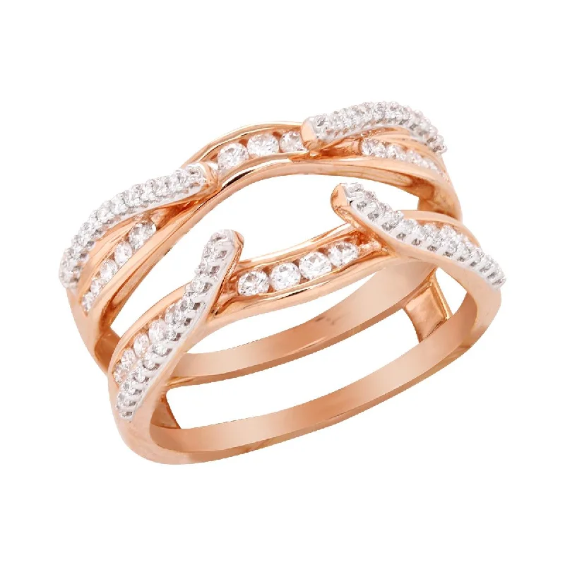 women's engagement ring-ROSE GOLD WEDDING RING INSERT, .50 CT TW