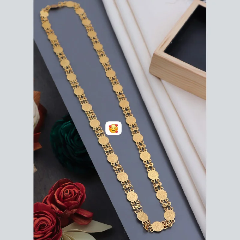 women's snake necklace-Pooja Bangles Gold Plated Long Necklace