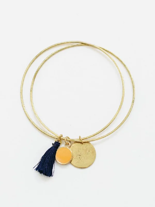 women's animal necklace-Tassel Charm Bracelet - Gold