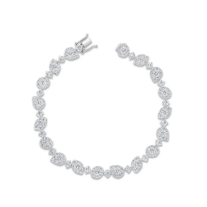 women's moon necklace-Uneek Bouquet Collection Cluster Link Bracelet