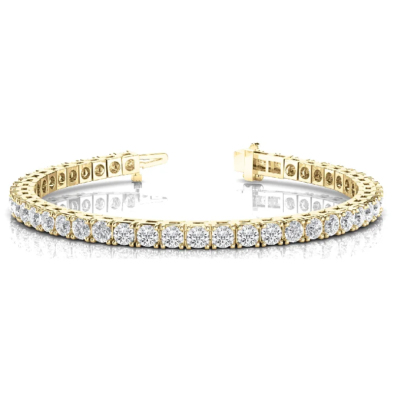 women's crystal necklace-7.0 ctw Round Diamond Tennis Bracelet Four Prong