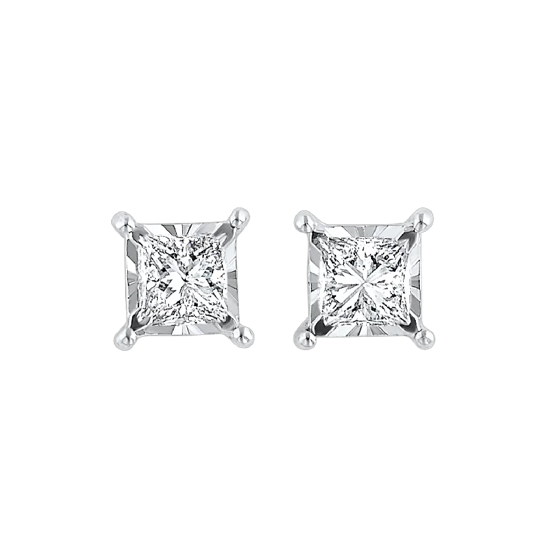 women's formal ring-14KTW Diamond Tru Reflection Basics Studs 1/4 Ct