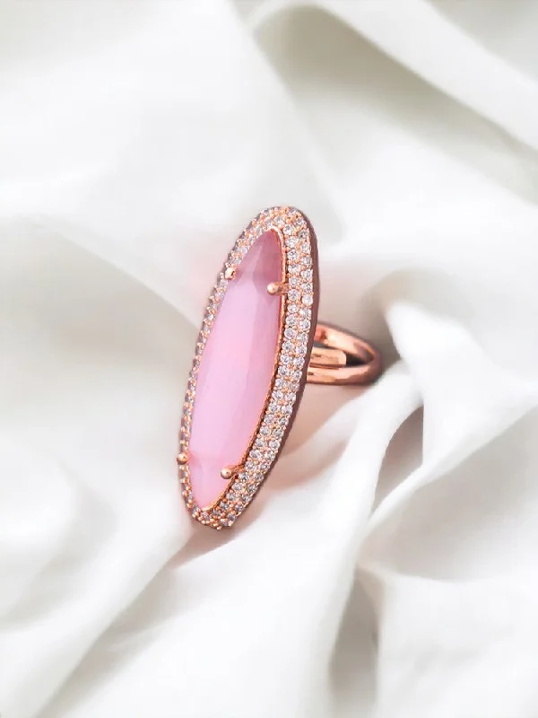 women's knuckle ring-Blush Aikaterine Adjustable Ring