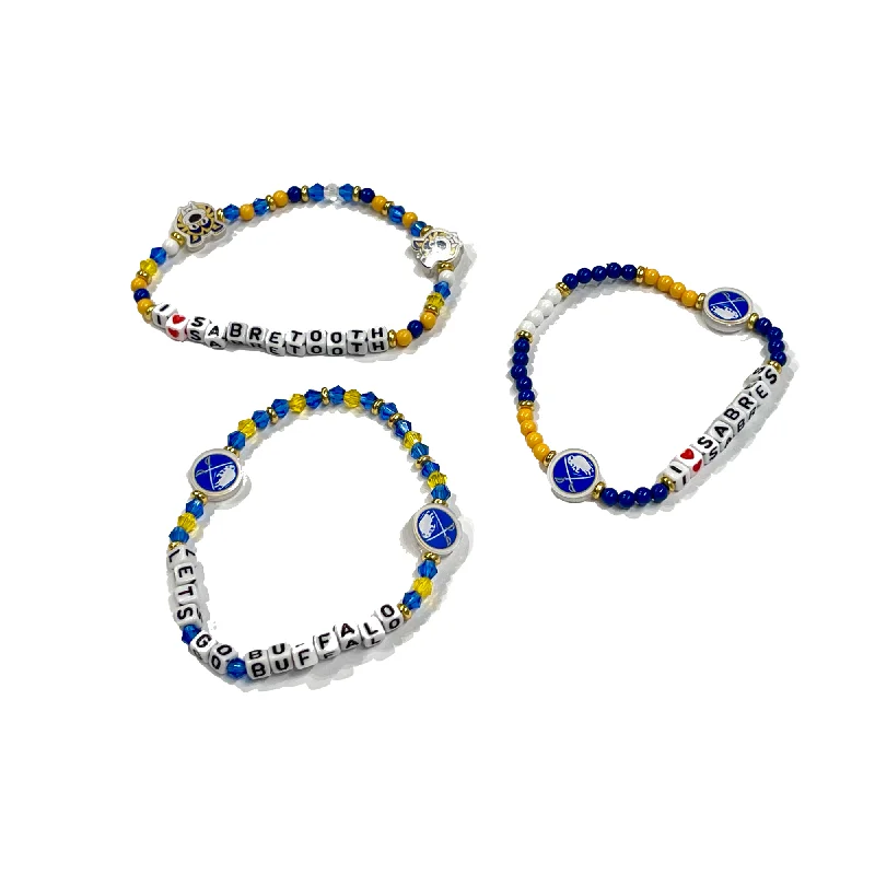 women's necklace-Buffalo Sabres Royal Friendship Bracelet