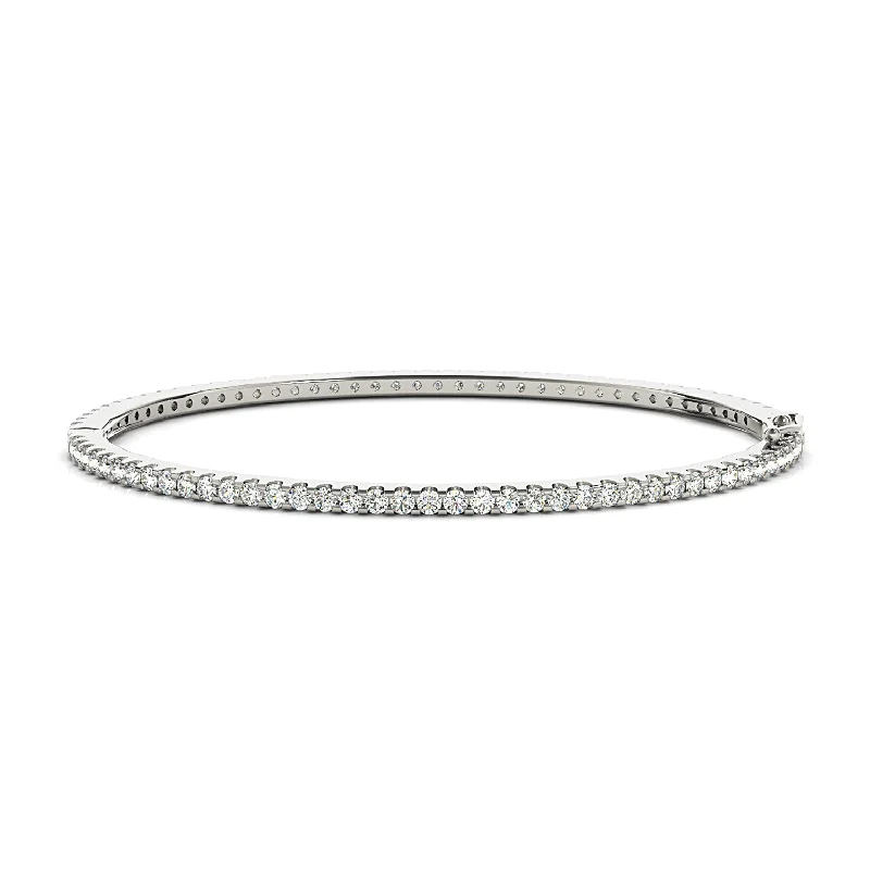 women's heart necklace-2.35 ctw Diamond Eternity Bangle Bracelet U Prong Set