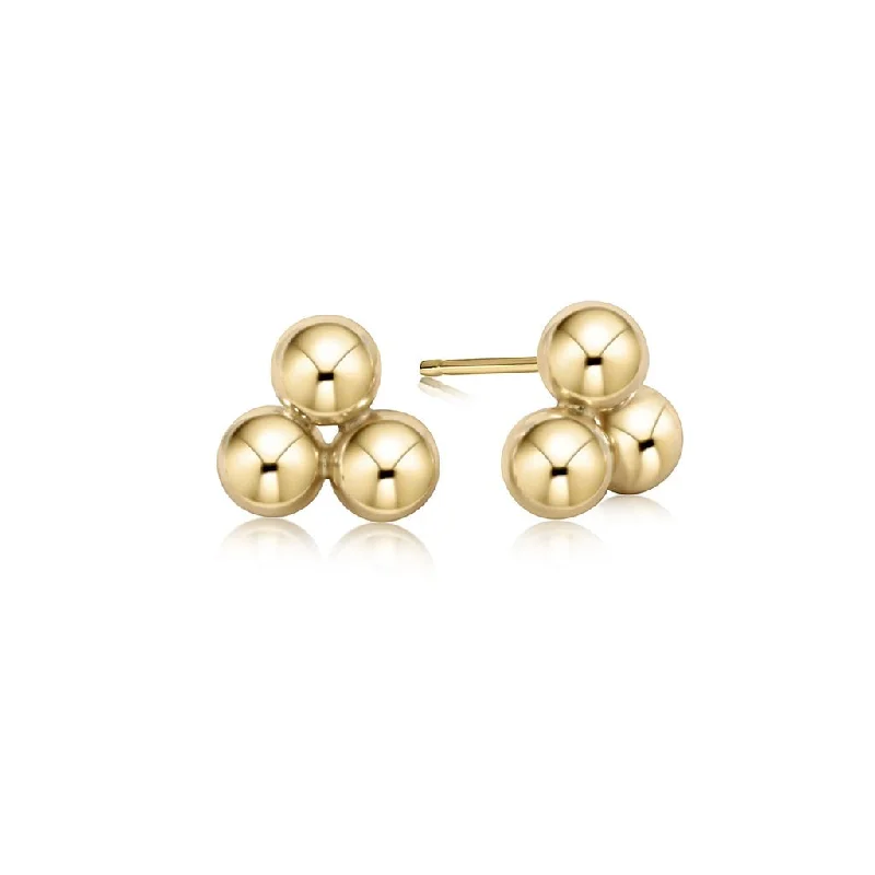 women's cross ring-enewton design  : Classic cluster stud - 6mm gold