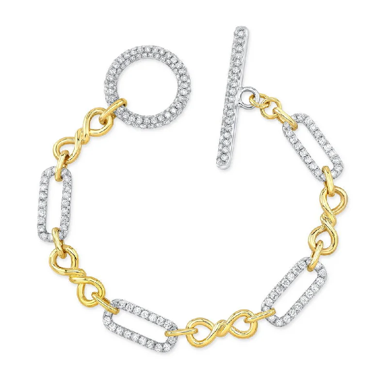 women's platinum necklace-Uneek Legacy Collection Link Bracelet