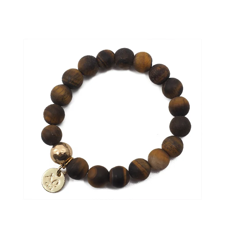 women's white gold necklace-The Luna Bracelet in Tigers Eye