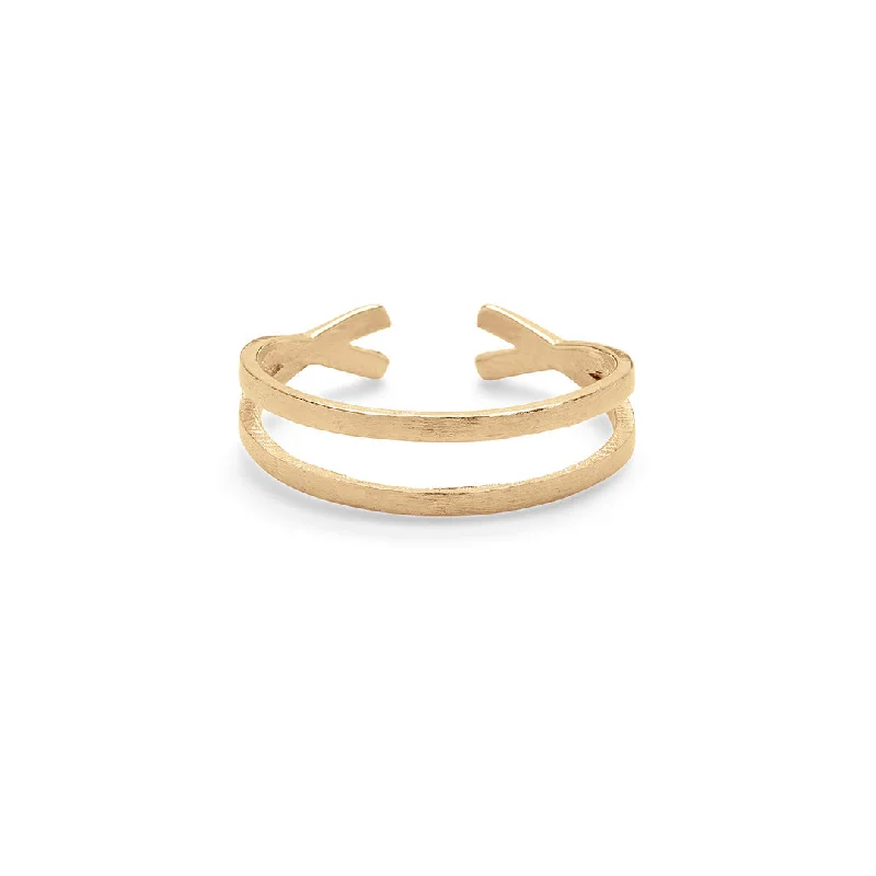 women's thumb ring-Quinn Ring Gold