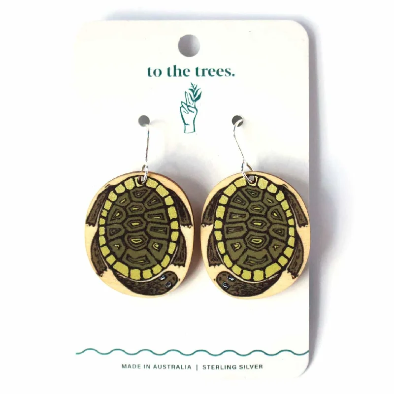 women's open band ring-To the Trees Dangles - Freshwater Turtle