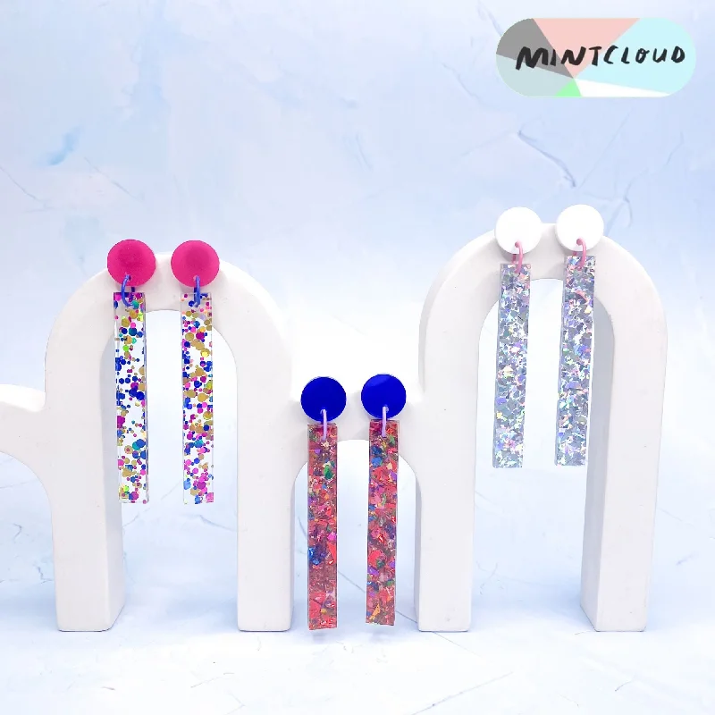 women's knuckle ring-Mintcloud Dangles - Confetti Sticks