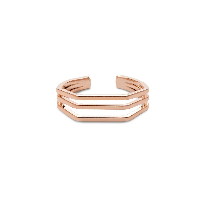 women's casual ring-Alyssa Ring Rose Gold