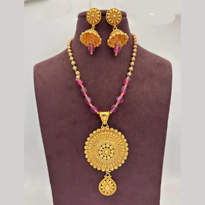 women's Valentine’s Day necklace-Jewel Addiction Gold Plated Beads Necklace Set