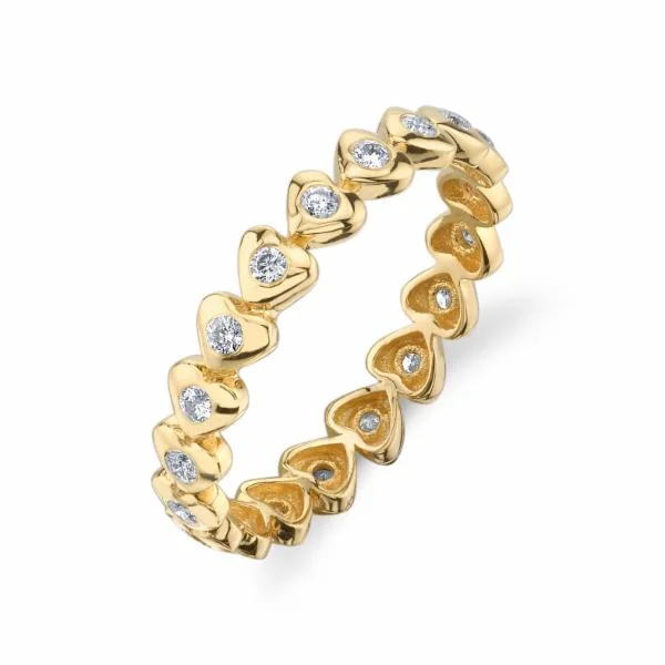 women's formal ring-READY TO SHIP DIAMOND HEART BAND