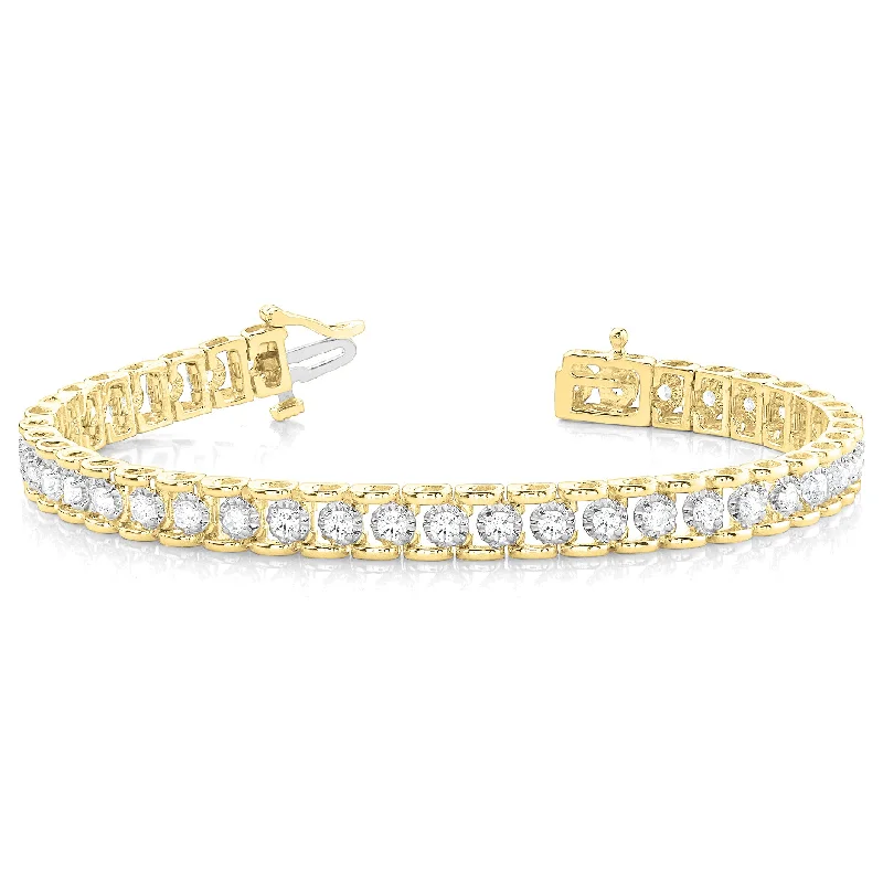 women's custom necklace-2.0 ctw Round Diamond Tennis Bracelet Four Prong Set