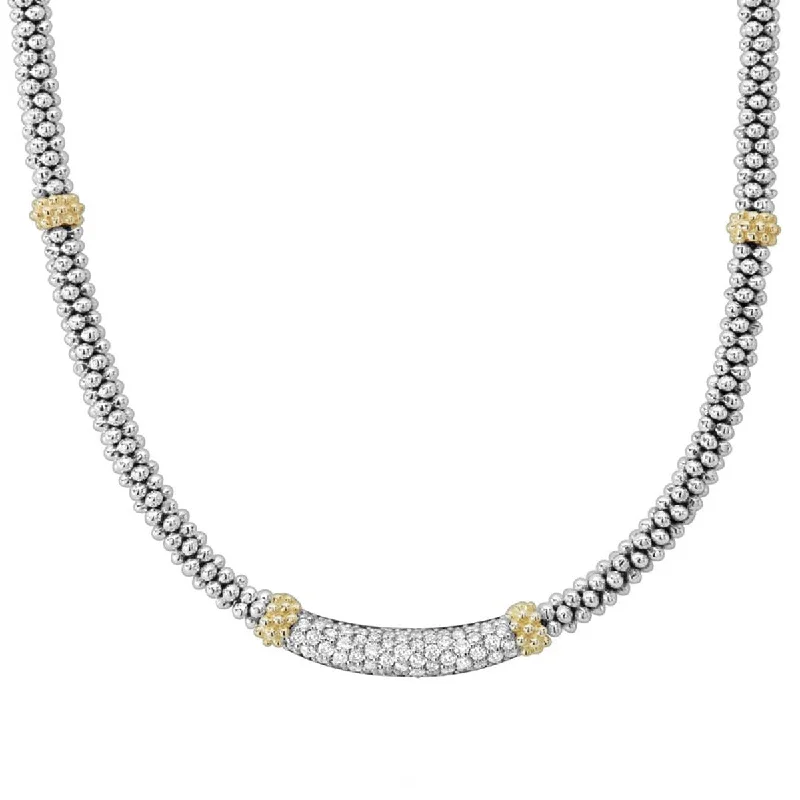 women's celestial necklace-Diamond Caviar Necklace