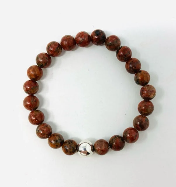 women's teardrop necklace-Red Jasper Bracelet