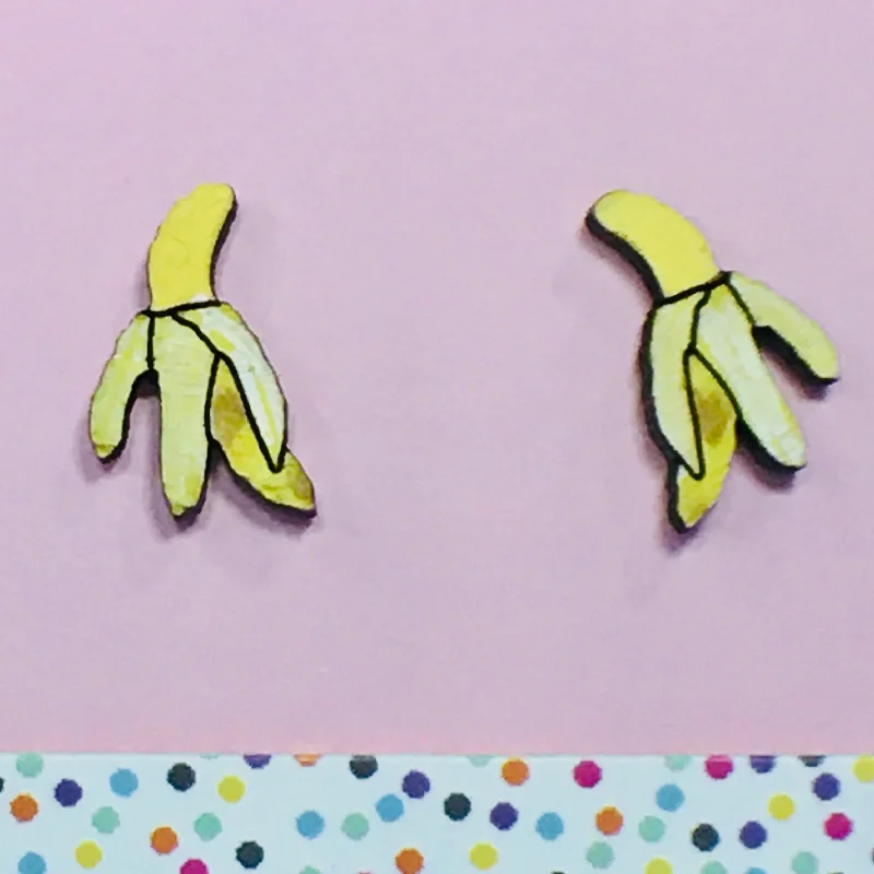 women's bohemian ring-Studs: Banana