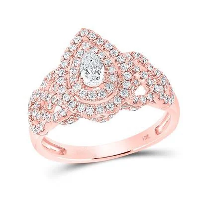 women's tension-setting engagement ring-Copy of 14K PEAR DIAMOND WEDDING RING SET 1-1/2 CTTW