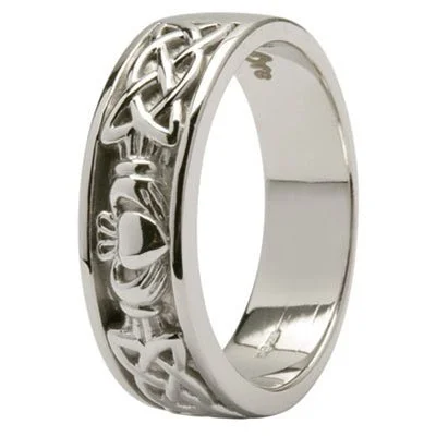 women's pre-engagement ring-Mens Claddagh Wedding Ring SM-14IC11