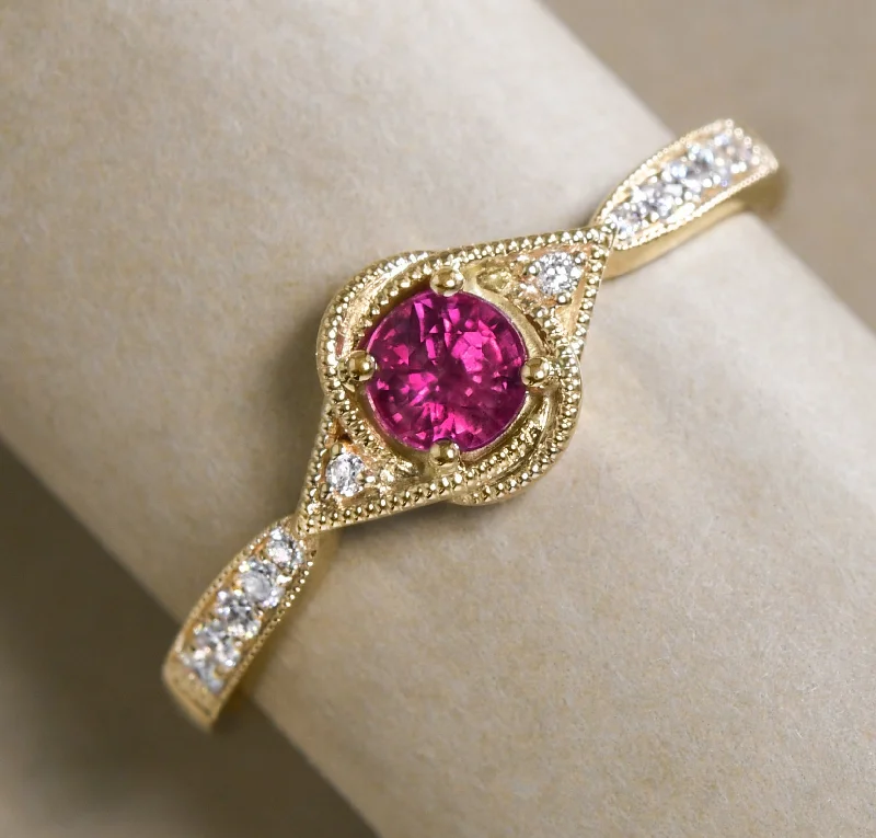 women's celestial ring-Darling Ruby Ring